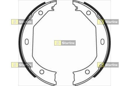 BC 08090 Starline Гальмiвнi колодки к-кт.