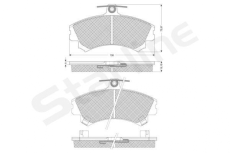 BD S821P Starline Гальмiвнi колодки к-кт.