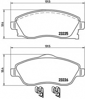 P59 036 Brembo Гальмiвнi колодки к-кт.