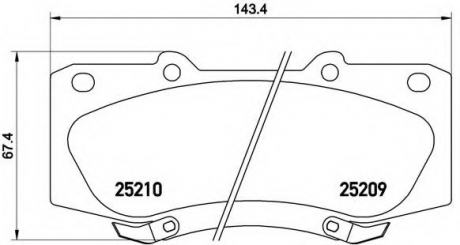 P83 140 Brembo Колодки гальмівні дискові