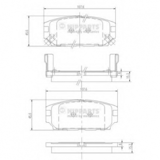 J3615007 Nipparts  Гальмівні колодки