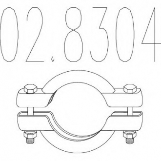 02.8304 MTS Хомут вихлопної системи