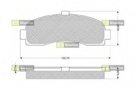 BD S189 Starline Гальмiвнi колодки к-кт.