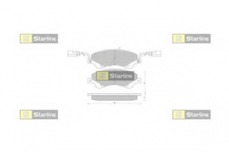 BD S849P Starline Гальмiвнi колодки к-кт.