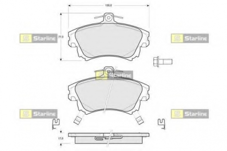 BD S218 Starline Гальмiвнi колодки к-кт.