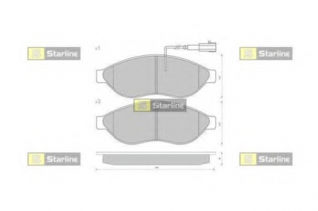 BD S847P Starline Гальмівні колодки дискові