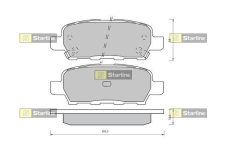 BD S418 Starline Гальмiвнi колодки к-кт.