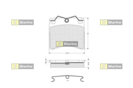 BD S236 Starline Гальмiвнi колодки к-кт.