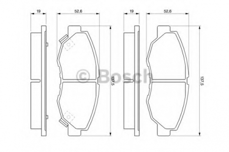 0 986 461 124 Bosch Гальмівні колодки дискові