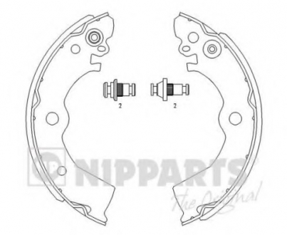 J3501042 Nipparts  Гальмiвнi колодки к-кт.