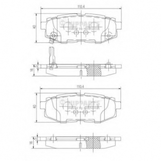 N3617006 Nipparts  Гальмівні колодки