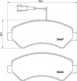 P61 118 Brembo Гальмiвнi колодки к-кт.