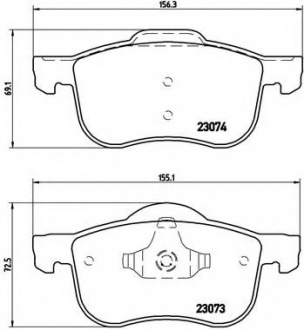 P86 016 Brembo Гальмівні колодки дискові