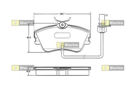 BD S288 Starline Гальмiвнi колодки к-кт.