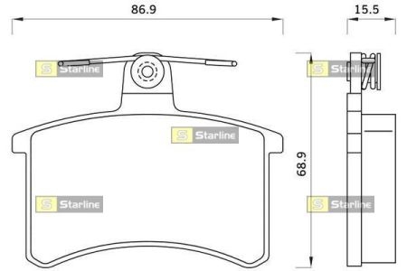 BD S078 Starline Гальмівні колодки дискові