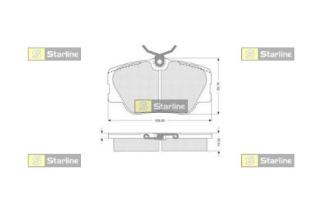 BD S104 Starline Гальмiвнi колодки к-кт.