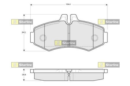 BD S086 Starline Гальмівні колодки дискові