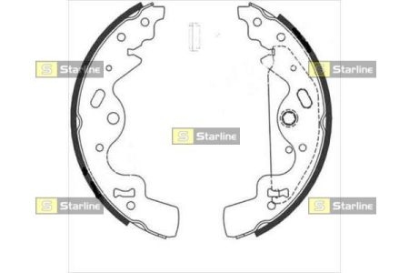 BC 08820 Starline Гальмівні колодки барабанні