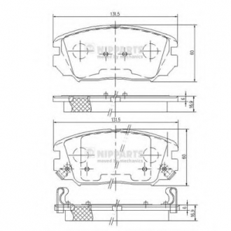 N3600543 Nipparts  Гальмiвнi колодки к-кт.