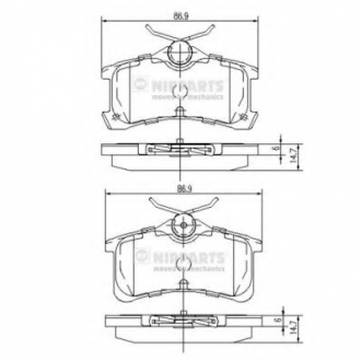 J3612026 Nipparts  Гальмівні колодки