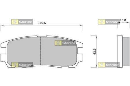 BD S366 Starline Гальмiвнi колодки к-кт.