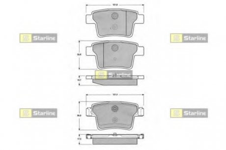 BD S142 Starline Гальмівні колодки дискові