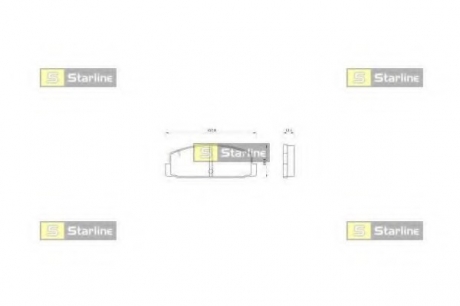 BD S262 Starline Гальмiвнi колодки к-кт.