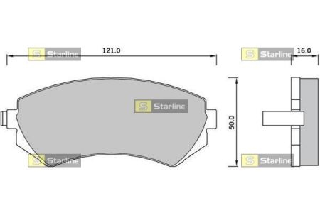 BD S392 Starline Гальмiвнi колодки к-кт.