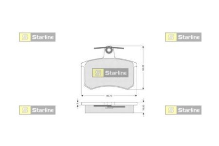 BD S080 Starline Гальмівні колодки дискові