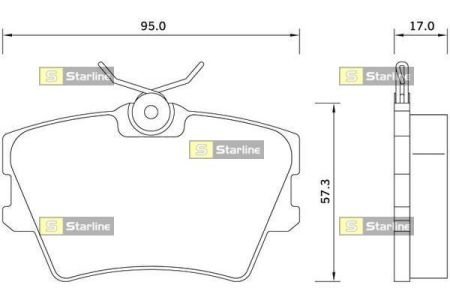 BD S097 Starline Гальмiвнi колодки к-кт.