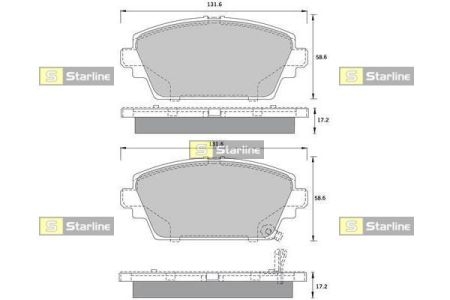 BD S394 Starline Гальмiвнi колодки к-кт.