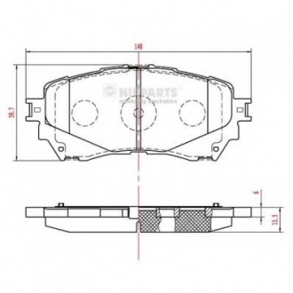 N3603074 Nipparts  Гальмівні колодки