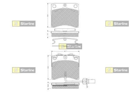 BD S305 Starline Гальмiвнi колодки к-кт.