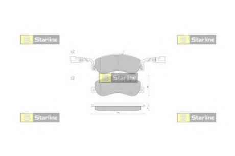 BD S848P Starline Гальмівні колодки дискові