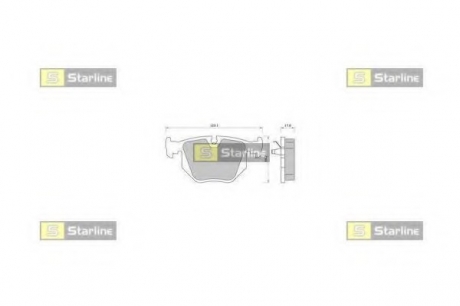 BD S363 Starline Гальмiвнi колодки к-кт.