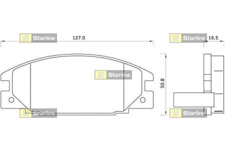 BD S261 Starline Гальмiвнi колодки к-кт.