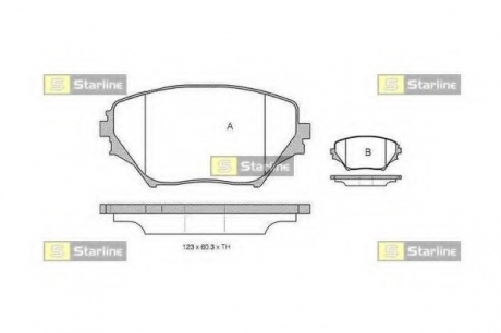 BD S832P Starline Гальмівні колодки дискові