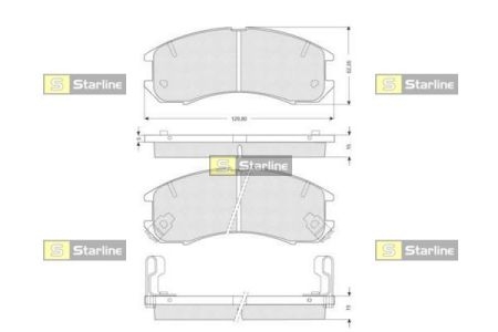 BD S126 Starline Гальмiвнi колодки к-кт.