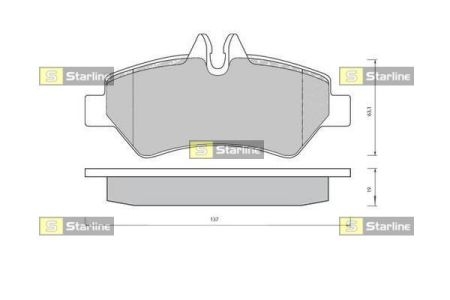 BD S423 Starline Гальмівні колодки дискові