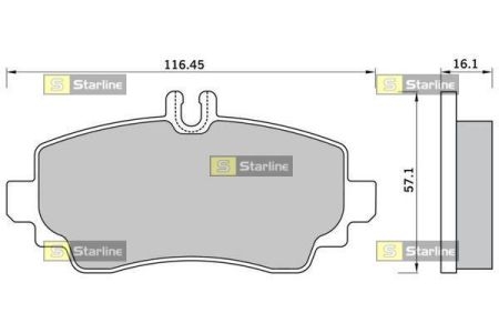 BD S369 Starline Гальмiвнi колодки к-кт.