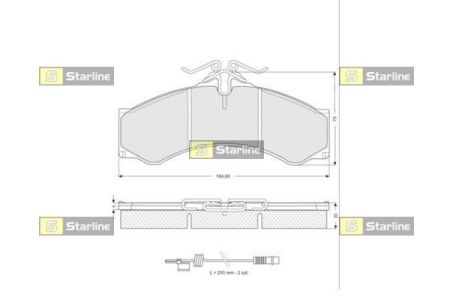 BD S061 Starline Гальмiвнi колодки к-кт.