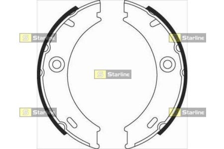 BC 07970 Starline Гальмівні колодки барабанні