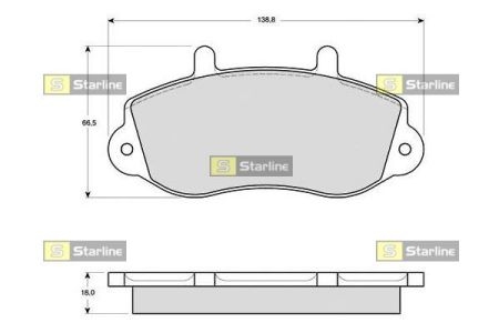 BD S315 Starline Гальмiвнi колодки к-кт.