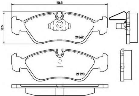 P59 017 Brembo Гальмівні колодки дискові