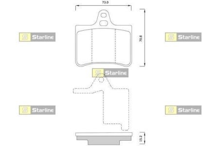 BD S358 Starline Гальмівні колодки дискові