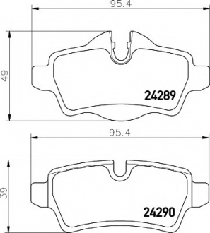 2428901 TEXTAR Гальмiвнi колодки к-кт.