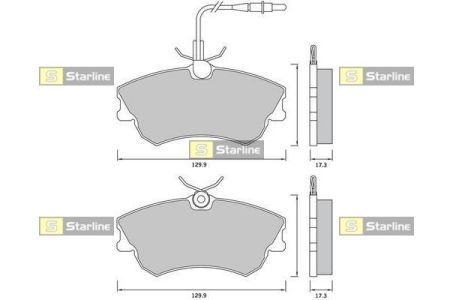 BD S368 Starline Гальмiвнi колодки к-кт.