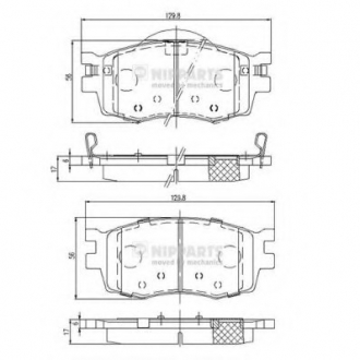 J3600542 Nipparts  Гальмівні колодки