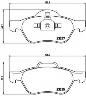 P68 029 Brembo Гальмівні колодки дискові