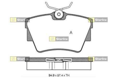 BD S136 Starline Гальмiвнi колодки к-кт.